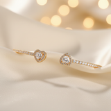Jonc cœur zircon doré - macro cristaux