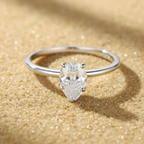 Bague Poire Argent sur Sable