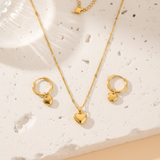 Set cœur doré - flat lay vue du dessus