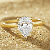Macro diamant poire or jaune