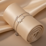 Bracelet chat argent - coussin ivoire 45°