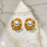 Éclat Impérial - Pendientes Reflejo de Oro